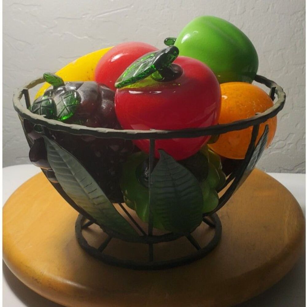 Set of 10 Hand Blown Fruit & Vegetables Murano? ~Vintage~